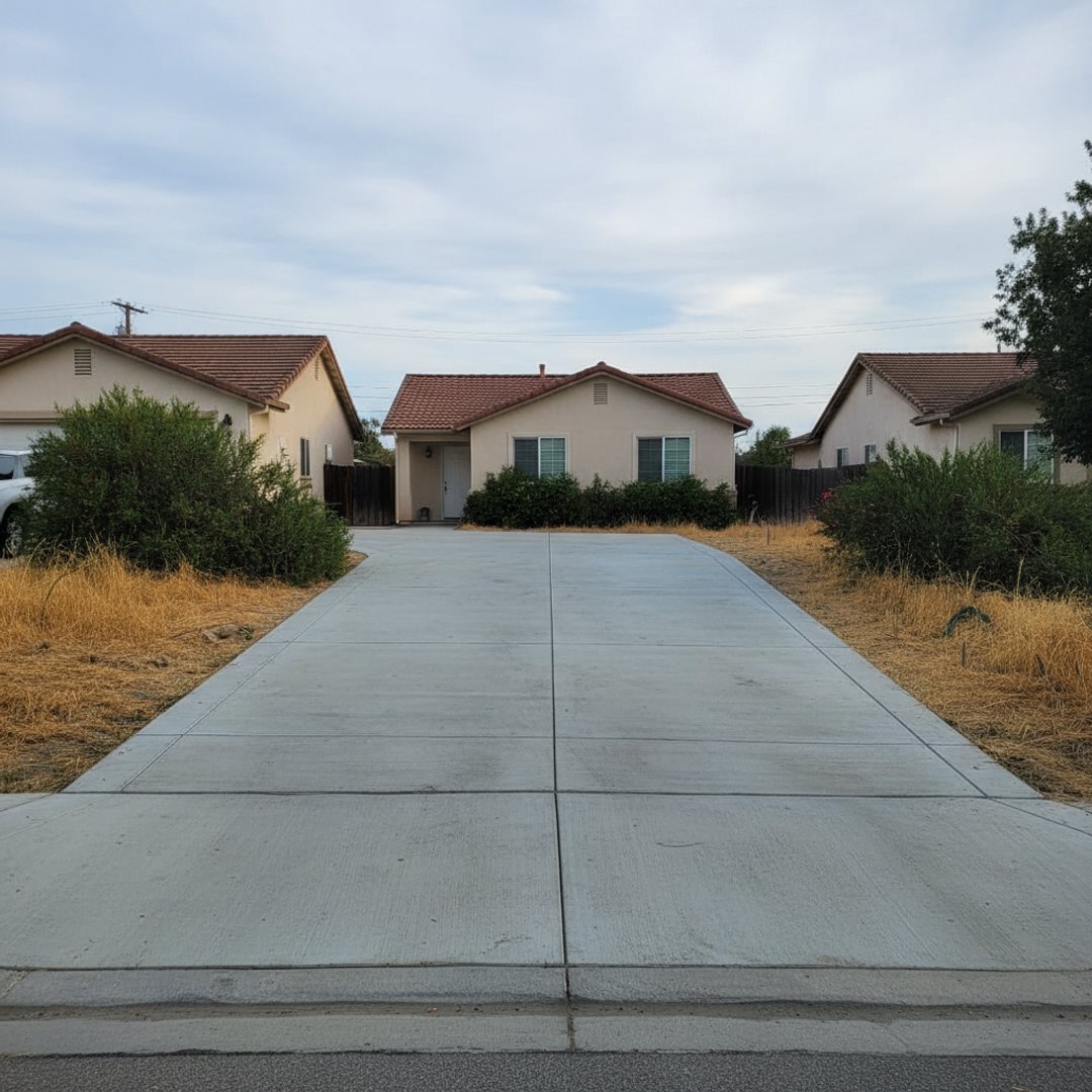 Concrete Driveways completed by Heritage Concrete in Visalia, CA